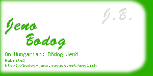 jeno bodog business card